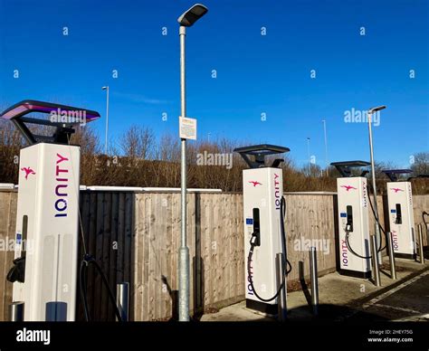 Ionity Ultra Fast Ev Charging Station At Peterborough Services 350kw