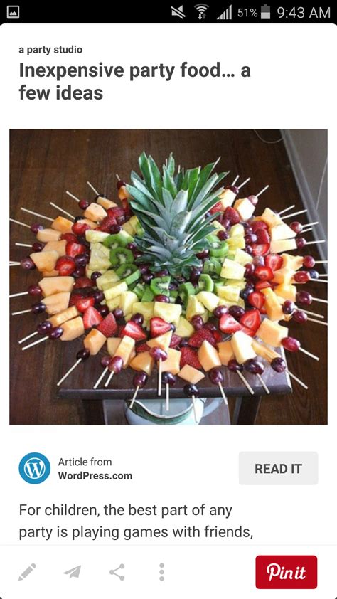 Of all years, this spring's graduating class deserves something nice. Pin by Sue Davis on Appetizers | Inexpensive party food, Graduation food, Fruit kabobs