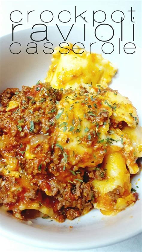 This beefy ravioli casserole will be a huge hit with the entire family. Crockpot Ravioli Casserole | Crockpot recipes slow cooker ...