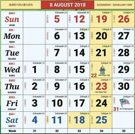 Comprehensive list of national public holidays that are celebrated in malaysia during 2018 with dates and information on the origin and meaning of holidays. Kalendar Malaysia Tahun 2018 dan Cuti 2018 - Layanlah ...