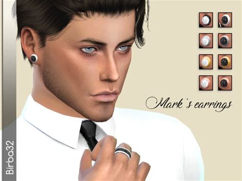 The Sims Resource Men Earrings Sims 4 Sims