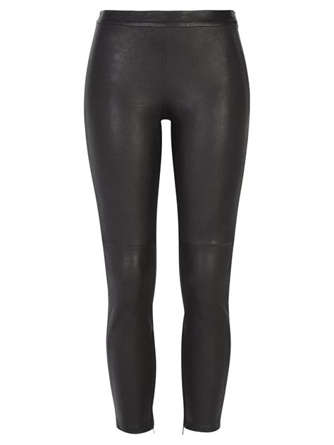 Muubaa Rica Black Cropped Leather Trousers