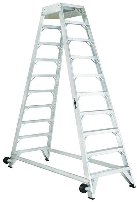 Louisville Ladder 10 Foot Aluminum Aircraft Mechanic Carrier Step