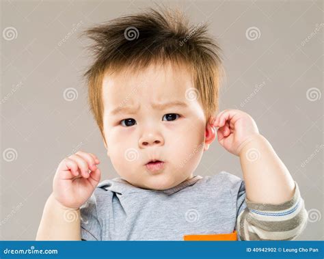 Adorable Baby Looking Confused Stock Photo Image Of Infant Korean
