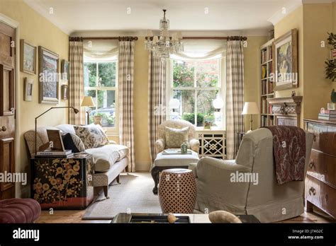 Traditional English Style Living Room With Howard Style Armchair