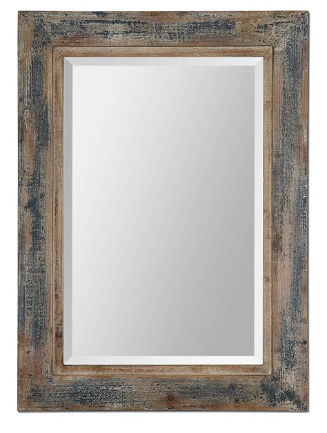 Distressed Blue Mirror Blue Framed Mirrors Blue Wall Mirrors Rustic