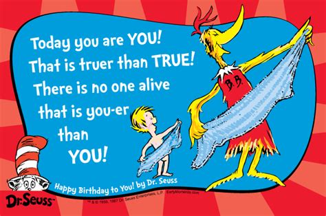 The Cat In The Hat Is Talking To Dr Seuss On His Birthday Card Which