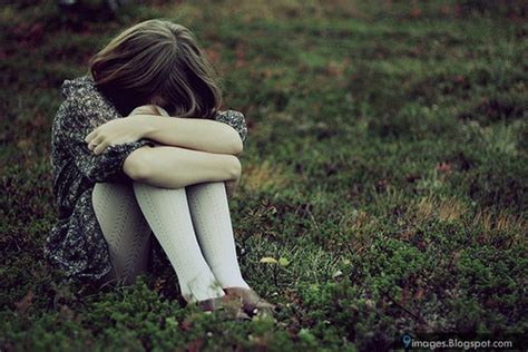 Sad Crying Alone Girl Hide Face