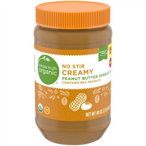 Simple Truth Organic No Stir Creamy Peanut Butter Spread 40 Oz Kroger
