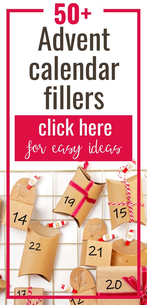 An Ad For The 50 Calendar Fillers Click Here For Easy Ideas To Use