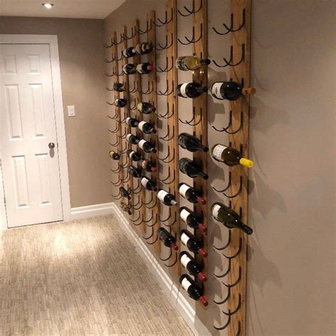 12 Bottle Wine Rack Wall Mounted Steel Wood Reclaimed Etsy Wine