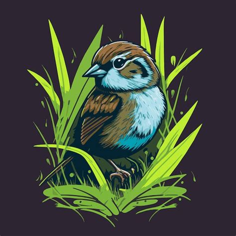 Premium Vector Sparrow Bird Logo Design Mascot Illustration Badges