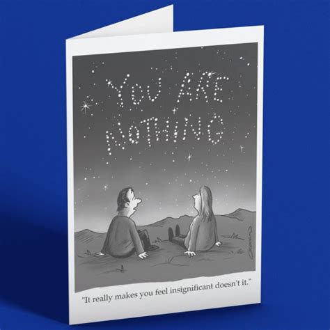 It Really Makes You Feel Insignificant Greetings Card Redmolotov