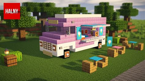 How To Build Ice Cream Truck In Minecraft Youtube