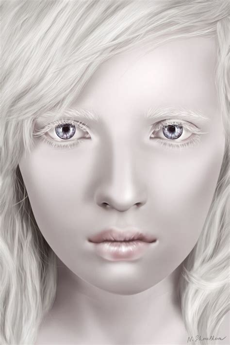 Nastya Zhidkova Up Close Albino Model Celebrity Portraits Portrait