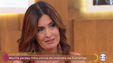 Mãe de filho morto em incêndio no Flamengo faz Fátima Bernardes chorar
