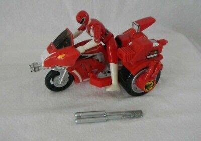 MMPR 1993 Power Rangers Red Tyrannosaurus Battle Bike Motorcycle With