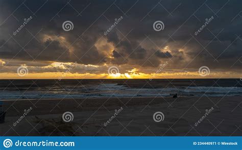 Beautiful Horizon Of The Sea On The Sunset Stock Image Image Of