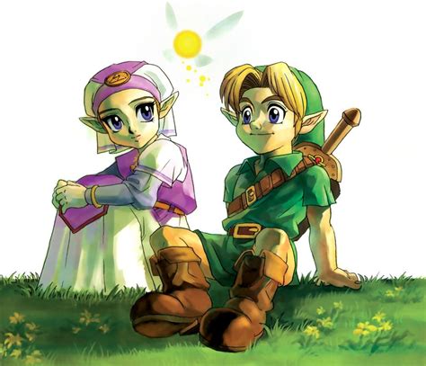 Young Zelda And Link The Legend Of Zelda Ocarina Of Time