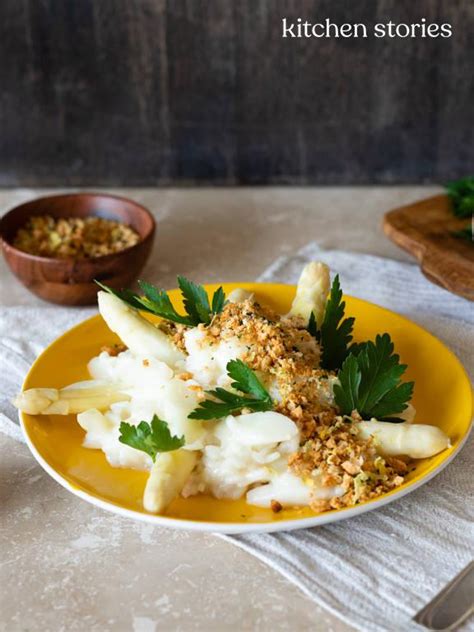 White Asparagus Risotto With Taleggio And Pangrattato Recipe With