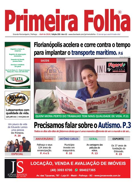 Calaméo - Edição 292 - Jornal Primeira Folha - O Jornal Da Ponte