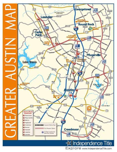 Austin And Surrounding Area Map