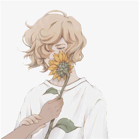 Boy Holding Sunflower Plant Flower Boy Png Transparent