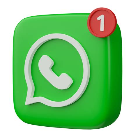 3d Prestar Whatsapp Logo Icono Con Nuevo Notificación Aislado En
