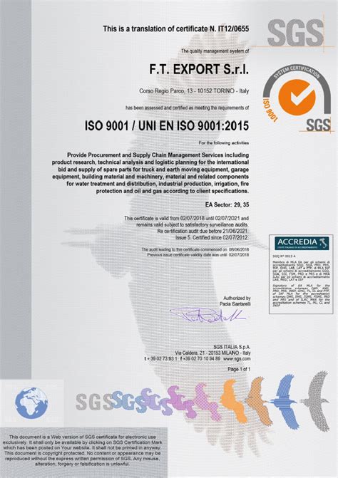 Iso 9001 Certification Ft Export