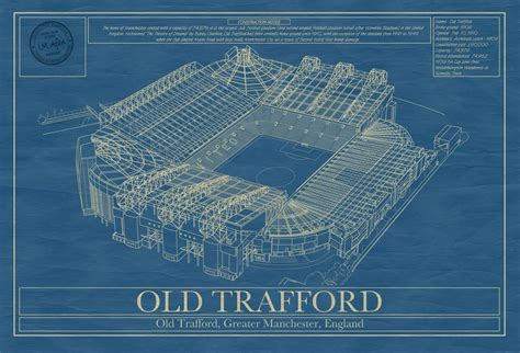 Manchester United Fc Old Trafford Stadium Soccer Stadium Blueprint