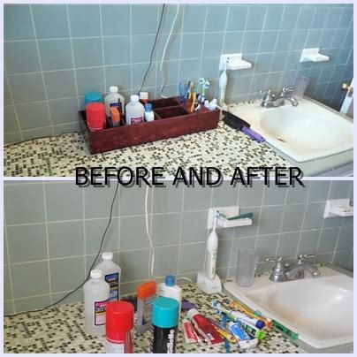 Polished limestone countertops set modern bathroom vanities aglow. Ana White | Bathroom Organizer - DIY Projects