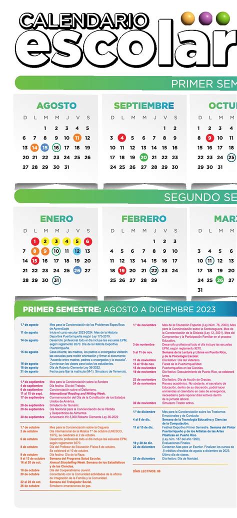 Calendario Escolar Oficial Para El AÑo AcadÉmico 2023 2024 Issuu