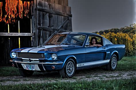 Fonds Decran Tuning 1966 Ford Mustang Shelby Gt350 Muscle Car Bleu Hdr