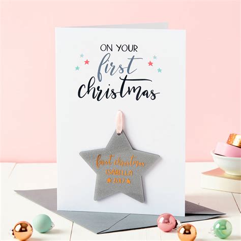 Check spelling or type a new query. baby's first christmas glitter decoration card by martha brook | notonthehighstreet.com
