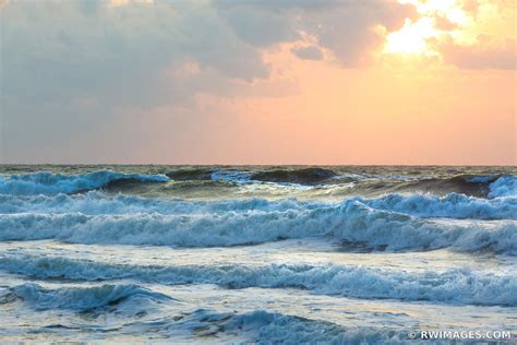 Framed Photo Print Of Sunrise Atlantic Ocean Waves Assateague National