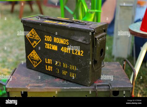 762mm 200 Rounds Ammunition Box Stock Photo Alamy