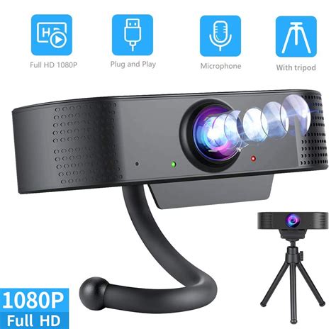 Buy Usb Webcam With Microphoneandtripodsherry 1080 30 Fps Hd Computer Camera With Wide View Angle