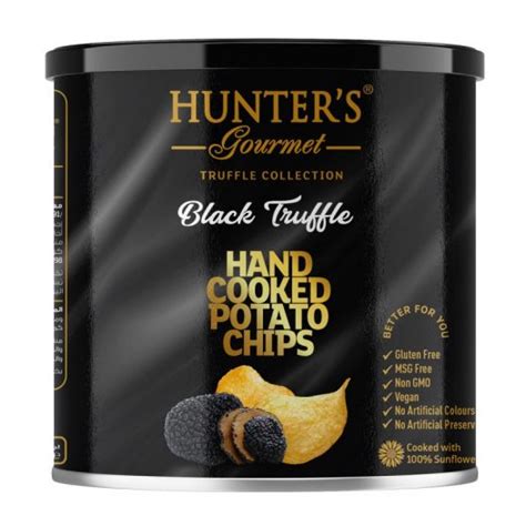 Hunters Gourmet Hand Cooked Potato Chips Black Truffle Box