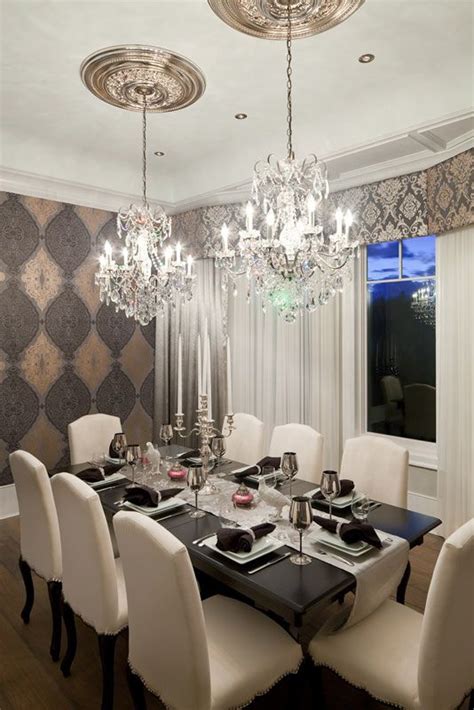 Chandeliers With Large Medallions Dining Room Tavan Developments