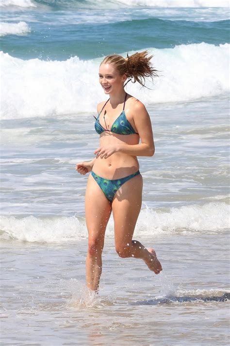 Greer Grammer Busty In Tiny Peacock Feather Print Bikini At The Beach In Los Ang Porn Pictures