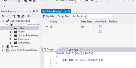 Azure Gui For Creating Azure Database Tables Itecnote