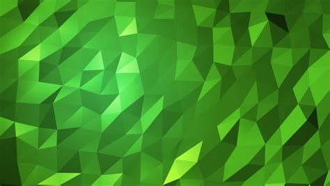 Abstract Green Low Poly Geometry Stock Footage Video 100 Royalty Free