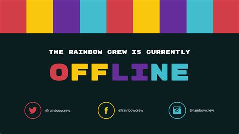 Rainbow Offline Twitch Banner Template