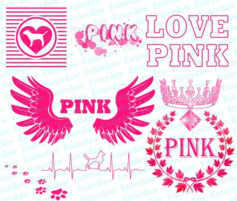 Pink SVG PNG Pink dog Love Pink Brand NameLove Pink Love | Etsy