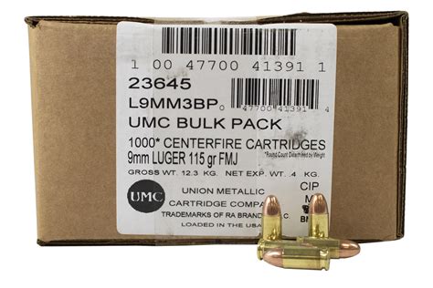 Remington 9mm 115 Gr Fmj 1000 Round Bulk Pack Loose For Sale Online