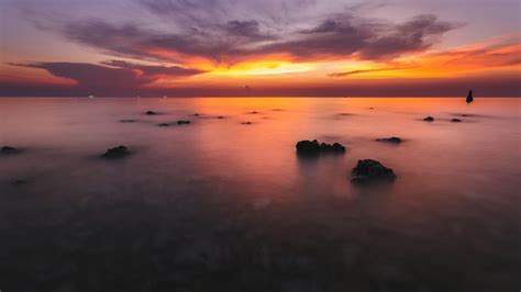 Silent Ocean Sunset 4k Hd Nature 4k Wallpapers Images Backgrounds