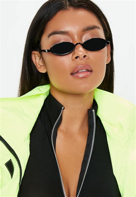 Black Small Mirror Sunglasses Missguided Sunglasses Sunglasses Women Womens Fashion