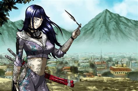 Purple Haired Female Anime Illustration Naruto Shippuuden