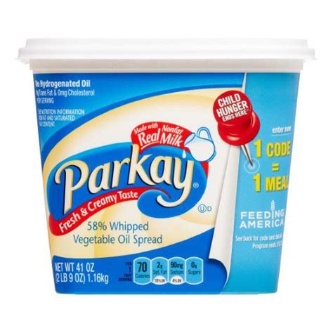 It is most often used as an inexpensive butter substitute. Parkay® 58% Whipped Vegetable Oil Spread, 41 oz | La Comprita