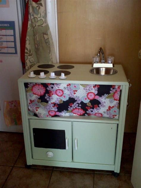Easy diy beginner sewing project. made this from an old microwave cart as a birthday gift for my little one. | Microwave cart, Diy ...